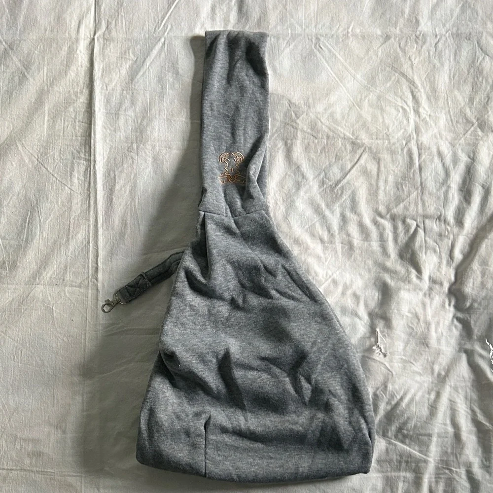 Gray Small Pet Carrier with Brown cotton Interior